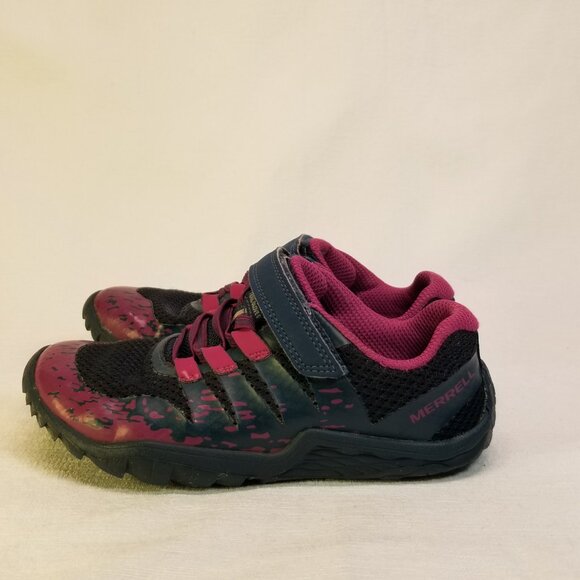 Merrell Girl's Size 12 Hiking Running Shoes Blue & Pink - Picture 9 of 12